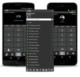 iPhone, Android and softphone 3CX apps